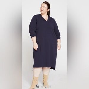 NWT Universal Standard Tesino Long Sleeve Jersey Dress Midnight 2XS/ 6-8
